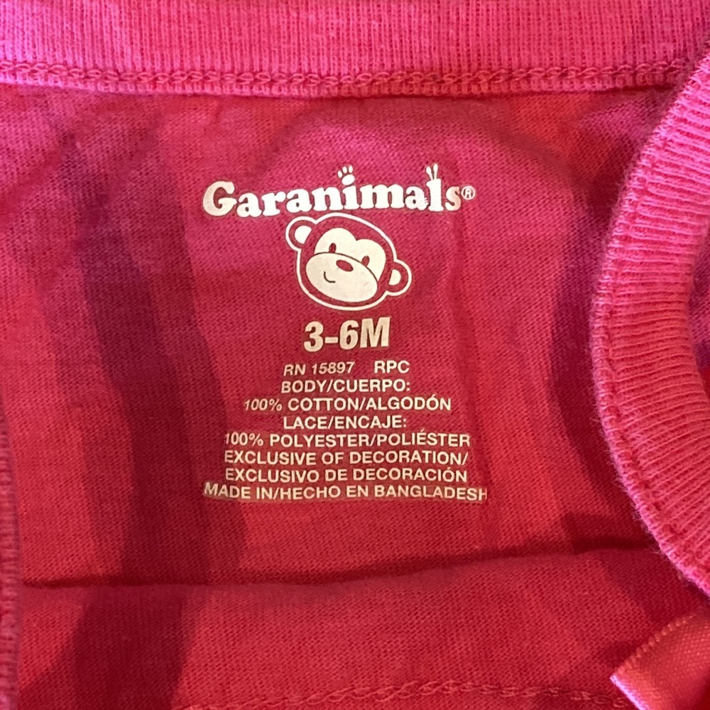 Garanimals Camisole Spaghetti Strap Baby One Piece Size 3-6 Months Pink - Picture 3 of 6